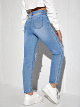 High Waist Ripped Mom Fit Jeans